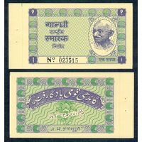 Индия, 1 рупия  1949-1951 год. UNC-