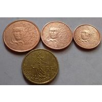 Набор евро монет Франция 2003 г. (1, 2, 5, 10 евроцентов)