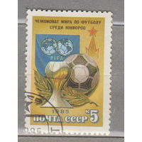 1985 СССР. Чемпионат Европы по футболу среди юношей. Полная серия из 1 марки.