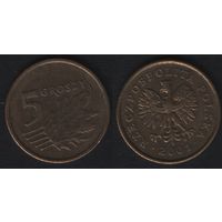 Польша y278 5 грош 2001 год (mw) (f0