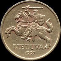Литва 20 центов 1997 г. КМ 107 (17-11)