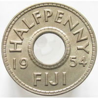 Фиджи пол пенни 1954 ТОРГ уместен  тираж 228 тыс. (118) распродажа коллекции