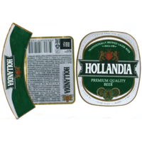 Этикетка пиво Hollandia Россия б/у П043