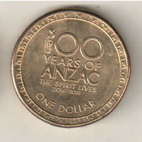 Австралия 1 доллар 2014 100 лет АНЗАК