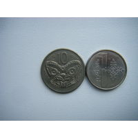 Новая Зеландия 10 центов 1985г.