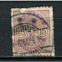 Дания - 1901/1902 - Герб 15 О - [Mi.38] - 1 марка. Гашеная.  (Лот 28CA)