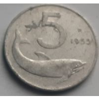 Италия 5 лир, 1955 (4-12-49)
