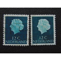 Нидерланды 1953 г. Стандартный выпуск. Королева Вильгельмина.