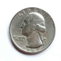 США 25 центов 1967 г.