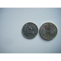 Белиз 5 центов 1986г.
