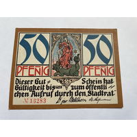 Германия Нотгельд Kahla (Thuringia) 50 пфеннигов 1921 год / с серийным номером
