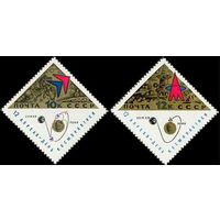 День космонавтики СССР 1966 год (3348-3349) серия из 2-х марок