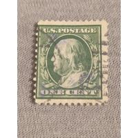 США 1901 года. Бенджамин Франклин. 1 цент