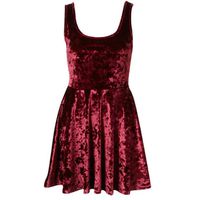 Мини-платье плюшевое TOPSHOP Velvet Cut Out Skater Dress, р.S