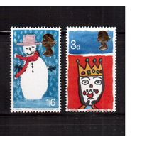 Великобритания-1966,(Мих.442-443)  ** , Рождество и Новый Год