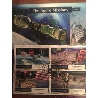Мальдивские острова 2015. Миссия Аполлон 1967-1972. Малый лист.