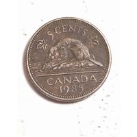 Канада 5 центов 1985 года .