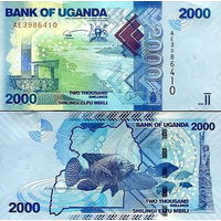 Уганда 2000 шиллингов 2019 год  UNC