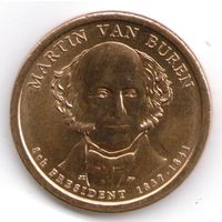 1 доллар США 2008 год 8-й Президент Мартин Ван Бюрен двор P _состояние UNC