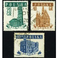 Ратуши Польша 1958 год 3 марки