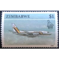Зимбабве. 1990 год. Boeing 737. Mi:434. MNH.