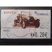 Испания 2003 Автоматная марка Берлиэт 1926 г. 0,28 евро Михель-1,5 евро гаш