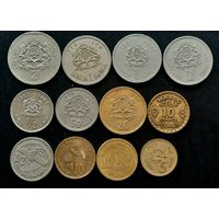 Набор монет Марокко. Разные типы и периоды.