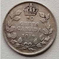 Канада 10 цент 1919