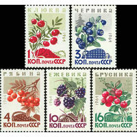 Ягоды СССР 1964 год (3132-3136) серия из 5 марок