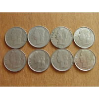 Бельгия 1 франк Q 1952 и 1977 (10)