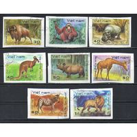 Фауна Животные Вьетнам 1981 год серия из 8 б/з марок
