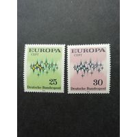 ФРГ 1972 Серия из двух марок "ЕВРОПА СЕПТ (EUROPA CEPT)" (чистые**) Мi.716-717