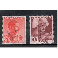 Румыния-1934, (Мих.476-477)  гаш. ,  Стандарт,  Король Карл II,