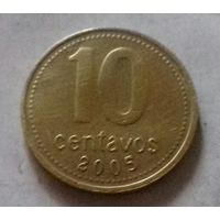 10 сентавос, Аргентина 2005 г.