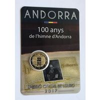 2 евро 2017 Андорра 100 лет гимну Андорры BU