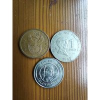 Исландия 1 крона 2003, Филиппины 1 песо 1997, ЮАР 5 центов 2006 -19