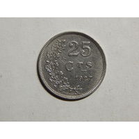 Люксембург 25 сантимов 1927г