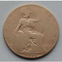Великобритания 1/2 пенни. 1916