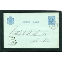 Нидерланды. Почтовая карточка. Роттердам 1882