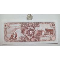 Werty71 Гайана 10 долларов 1992 UNC банкнота