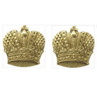 Эмблема петличная казачья (корона) золотая