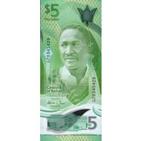 Барбадос 5 долларов 2022 года UNC pw81