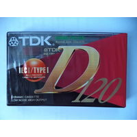 Аудиокассета TDK D120, редкое время 120 минут