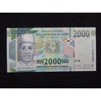 Гвинея 2000 франков 2018г.UNC