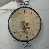 Часы настенные, металлический каркас, металлическая круглая рама, циферблат, без стрелок.Основа для часов, декор