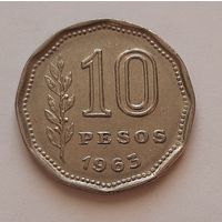 10 песо 1963 г. Аргентина