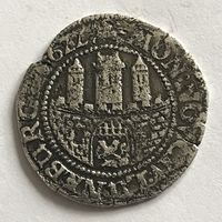 Монета СЕРЕБРО 1/4 талера, 8 шиллингов 1622 год Город Люнебург ФЕРДИНАНД ll Габсбург Император Священной Римской Империи RRR