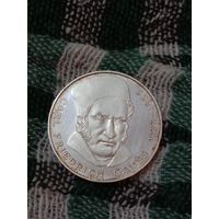 Германия 5 марок серебро 1977 Гаус