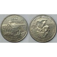 25 центов(квотер) США 2004г D, Айова