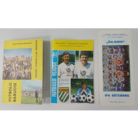 1988 г., 1989 г. Футбол. УЕФА. "Жальгирис" Вильнюс -"Аустрия-Мемфис" Вена, 07.09.1988 г.(32 стр.) и 2 программы "Жальгирис" Вильнюс-"Гётеборг" Швеция, Гётеборг 13.09.1989 г. (32 стр.). Литовский язык.